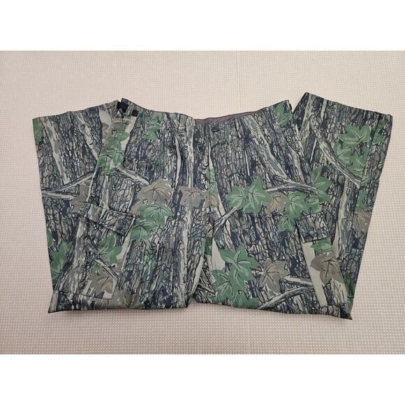 Winchester Camo Pants Mens Size XL Green Rebark Camouflage Cargo Snap Pockets - Picture 1 of 14